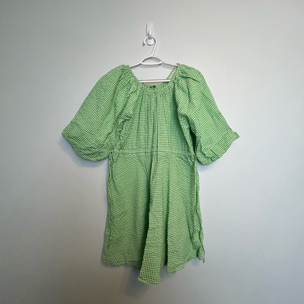 ASOS Green Gingham Mini Dress